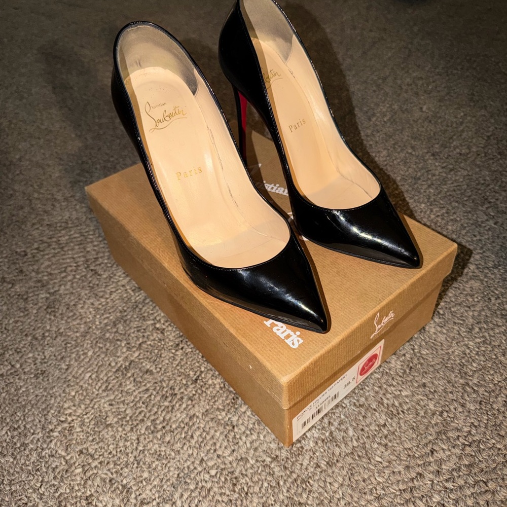 Christian Louboutin PIGALLE FOLLIES 100 PATENT 38.5